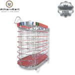 Multi-purpose Stainless-Steel Stand, Pan, brush or Spoon Stand