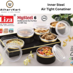My Steel 6 Dry Fruit Candy / Liza / Air-Tight Container / Inner Steel / Premium Range