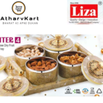 Jupiter 4 Dry fruit Candy / LIZA / Air-Tight Container / Inner Steel / Premium Range