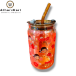 Cola Sipper Glass with Glass Straw Air-tight / Leakproof