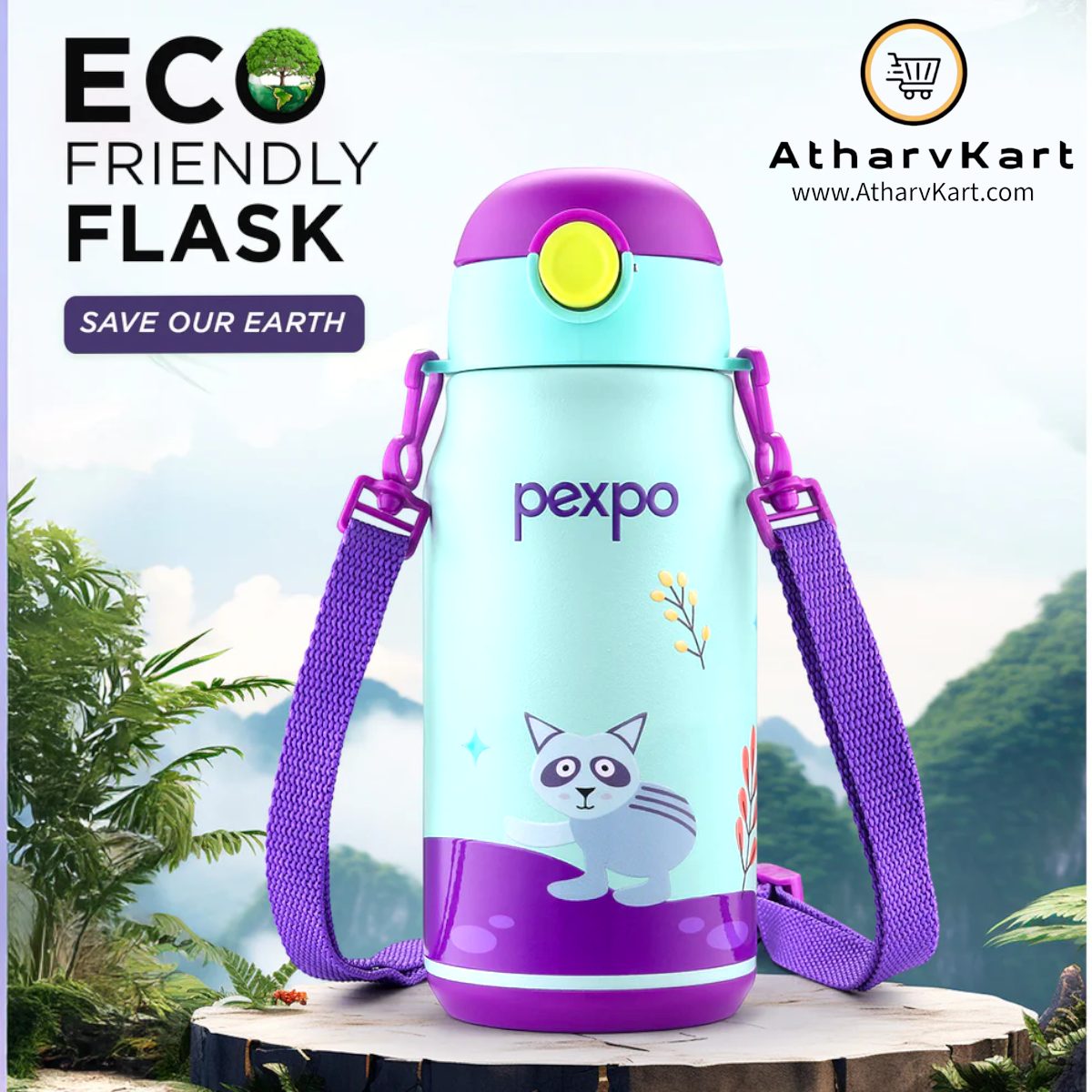 Poggo Art Hot & Cold Water Bottle, Sipper/Bottle, Baddi